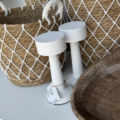 LAMPARA WHITE - CARGA USB | 21 CM