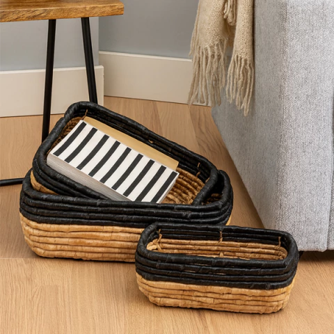 CANASTA TUNEZ DE FIBRAS NATURALES