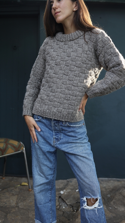 SWEATER CANASTA | Gris - comprar online