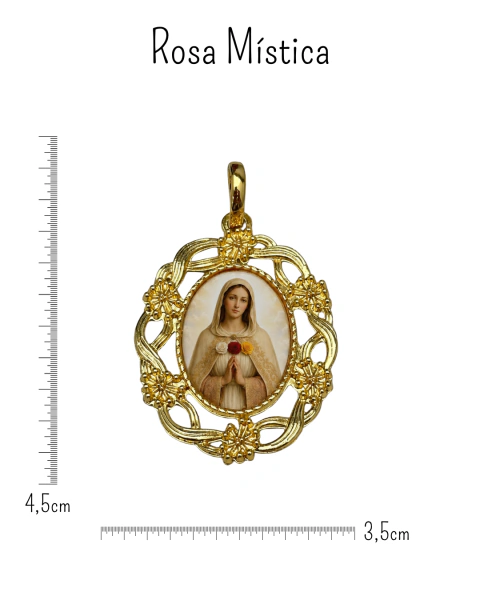 Colar Corrente elo Português Medalha Vintage Religiosa - loja online