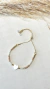 Pulseira Cristais e Coração de Madrepérola