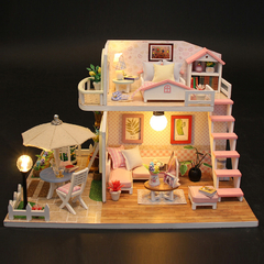 Maqueta Pink Loft P/ Armar +Luces +Cajita Musical DIY M033