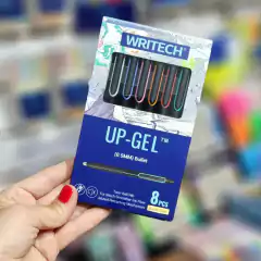 Lapicera Gel Silent Clip Set x 8 Colores Writech 731548