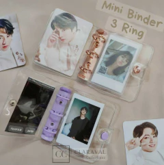 Carpeta Mini Binder Libreta 3 Ganchos + Hojas + 3 Folios