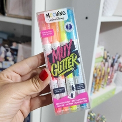 Resaltadores Muy Glitter x 4 Mooving 3051604