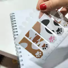 Notas Adhesivas Señaladoras Cat Paws + Regla FED 26911 - Zona Papel