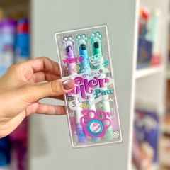 Set x 3 Roller Paw Sellito + Resaltador Glitter Wero 4123