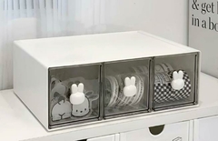Organizador 3 Cajones Conejo Blanco Apilable