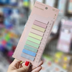 Notas Sticky Banderitas C/regla 10 Colores - comprar online