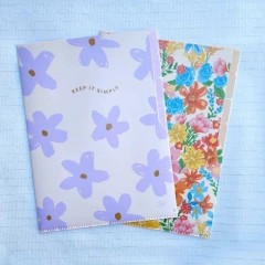 Carpeta Flowers A4 en L Con Divisiones FW 998624
