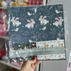 Papeles 30x30 Navidad Day & Nigth 40H Origami Felicidad