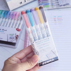 Marcadores Zebra Mildliner x 5 Col Warm Hey 304057