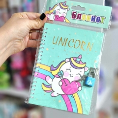 Diario Intimo Con Candado Unicornio