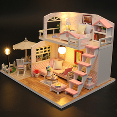 Maqueta Pink Loft P/ Armar +Luces +Cajita Musical DIY M033 en internet