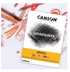 Block Canson Graduate A4 Bristol 180 g 20 h. C400110383