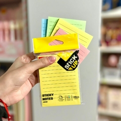 Notas Adhesivas Rayadas x 4 Col. Pastel Deli EA046