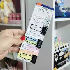 Set x 6 Binder Clip Sujeta Lápiz/Lapicera BRW BD2510