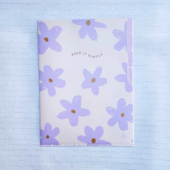 Imagen de Carpeta Flowers A4 en L Con Divisiones FW 998624