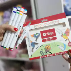 Marcadores Dos Puntas Alloy Clásicos x 12 Filgo - comprar online