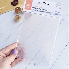 Carpeta 2D 4.25" Repujados Embossing Hojas Ibi 658 130