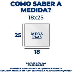 Saco plástico para hot-dog diversas medidas - MEGA PLÁS DISTRIBUIDORA