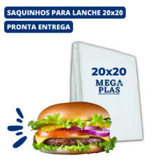 Saco plástico para lanche 20x20 pacote 1 KG - Contém 350 Un