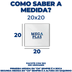 Saco plástico para lanche diversas medidas na internet