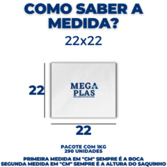 Saco plástico para lanche diversas medidas - MEGA PLÁS DISTRIBUIDORA