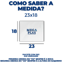 Saco plástico para lanche diversas medidas