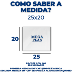 Saco plástico para lanche diversas medidas na internet
