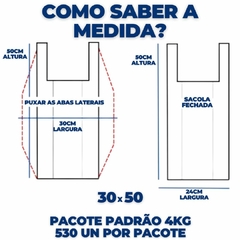 Sacolas brancas reforçadas diversas medidas - MEGA PLÁS DISTRIBUIDORA