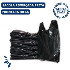 Sacola preta reforçada 40x50