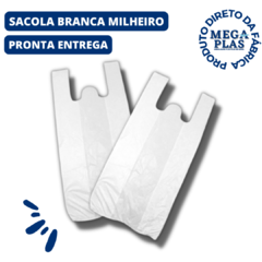 Sacola branca lisa milheiro diversas medidas