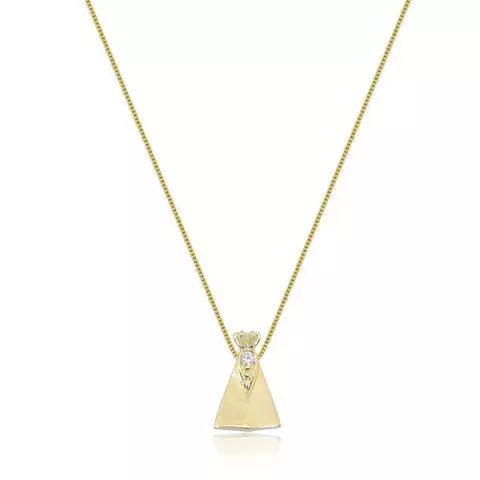 Colar Nossa Senhora Aparecida banho ouro