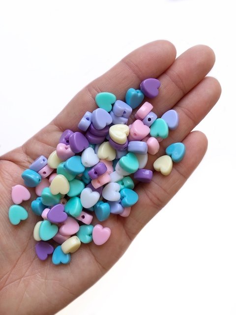 Miçanga coração candy - 50 gramas