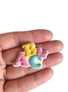 Aplique abc candy emborrachado - 1 unidade