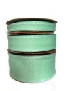 Fita sinimbu Pespontada verde claro com pesponto branco - 10 metros - comprar online