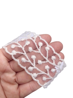 Fita renda ramos 38mm - 2 metros - comprar online