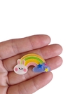 Aplique arco-íris coelho glitter - 1 unidade
