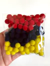 Pompom 10mm cores escolar - 100 unidades