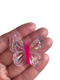 Aplique borboleta dupla 3D acrílico - 1 unidade na internet