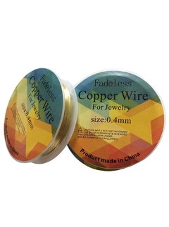 Fio arame cabelo de anjo copper wire dourado claro (0.4mm) - 1 rolo com 10 metros