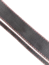 Fita yama double twill cinza com pesponto rosa - 2 metros