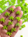 Aplique mini abc acrílico 1cm - 10 unidades - comprar online