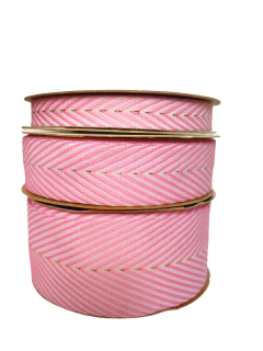 Fita sinimbu chevron rosa - 10 metros - comprar online