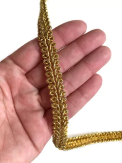 Passamanaria dourada 12mm - 2 metros