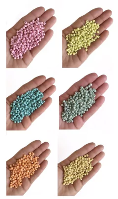 Miçanga de vidro 4mm (6/0) - 50 gramas