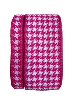 Fita pied poule pink (2 tamanhos) - 02 metros de cada