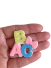 Aplique abc candy acrílico - 1 unidade