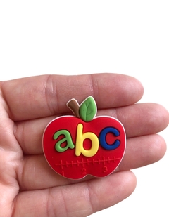 Aplique maçã abc emborrachado - 1 unidade